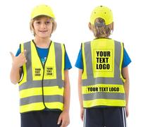 Personalised Printed LOGO SCHOOL Childs high vis vest KIDS high vis Reflective Safety Vest High Visibility child hi viz vis Waistcoat