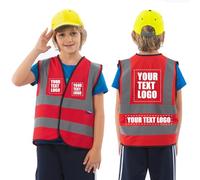 Personalised Printed LOGO SCHOOL Childs high vis vest KIDS high vis Reflective Safety Vest High Visibility child hi viz vis Waistcoat