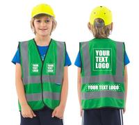 Personalised Printed LOGO SCHOOL Childs high vis vest KIDS high vis Reflective Safety Vest High Visibility child hi viz vis Waistcoat