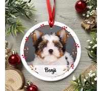 Personalised Printed Photo Pet Cat Dog Animal Baby Christmas Tree Bauble Xmas Decoration