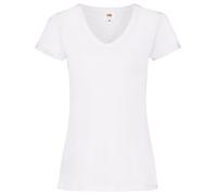Personalised Printed Text Fruit of the Loom Women's Valueweight V-neck T-Shirt