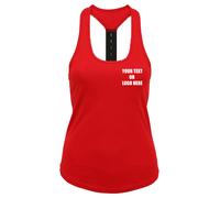 Personalised Printed Text Women's TriDri® Performance Strap Back Vest Gym Yoga