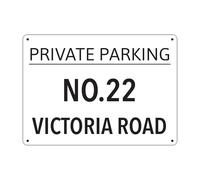 Personalised Private Parking Sign Acrylic No Parking Keep Clear Driveway Sign, Custom House Number & Street Name for Garage Disabled Access