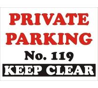 Personalised Private Parking Sign Custom Keep Clear Driveway Reserved 8X12 Inches