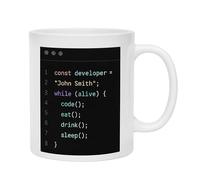 Personalised Programmer Mug with Name - “It Works on My Machine” Gift for Software Developers, Coders & IT Pros - Python, Javascript, Java, C#, HTML