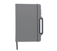 Personalised PU Hardcover Notebook with Smartphone Holder & Eternal Pen - Business Journal with Elastic Closure and 80 Cream Pages