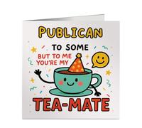 Personalised Publican Tea-Mate Card - Funny Work Friend Greeting Card - Leaving Gift, Birthday, Thank You - Profession Specific - Made in Britain