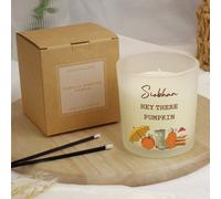 Personalised Pumpkin Frosted Glass Candle