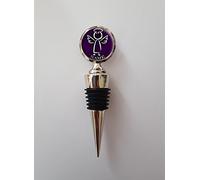 Personalised Purple Guardian Angel Polished Metal Wine Bottle Stopper Ideal Birthday Keepsake Gift N497