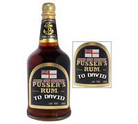 Personalised Pussers Gunpowder Proof Bottle Label Birthday Any Occasion BL203