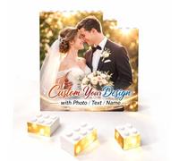 Personalised Puzzle Building Block Puzzles Picture Block Jigsaw Personalised Jigsaw Photo Building Brick Puzzle frame Gift for Women Men, Customised Gifts DIY Anniversary Birthday Wedding (Vertical)