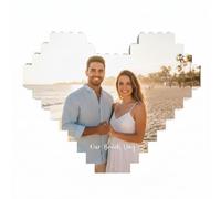 Personalised Puzzle Building Block Puzzles Picture Block Jigsaw Personalised Jigsaw Photo Building Brick Puzzle frame Gift for Women Men, Customised Gifts DIY Anniversary Birthday Wedding (Heart)