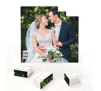 Personalised Puzzle Building Block Puzzles Picture Block Jigsaw Puzzle Personalised Photo Gifts for Women Men Custom Photo Gifts for Christmas Birthday Anniversary Wedding (Square)