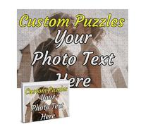 Personalised Puzzle Personalised Jigsaw Puzzle Custom Photos Puzzle 200/300/500/1000 Pieces, Custom Wooden Picture Puzzle for Adults Kids,Family Puzzle, Pet Puzzle Wedding Gifts