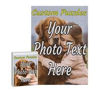 Personalised Puzzle Personalised Jigsaw Puzzle Custom Photos Puzzle 200/300/500/1000 Pieces, Custom Wooden Picture Puzzle for Adults Kids,Family Puzzle, Pet Puzzle Wedding Gifts