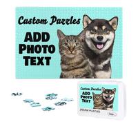 Personalised Puzzles from Own Photo Text 300, 500, 1000 Pieces Custom Jigsaw Puzzle Wood Picture Puzzle Customised Puzzles Frame Birthday, Valentine's Day, Festivals for Adult, Horizontal, 1000 pcs