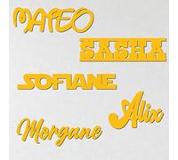 Personalised PVC Name - Customized Cutted Name for Children Bedroom with Matte Or Metal Effect - Fully Customizable (Jaune/Yellow)