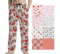 Personalised Pyjama bottoms Custom lounge wear With Photo Customized pyjamas set For Men Women Add Your Design Funny photo of the couples face pjs sets gifts