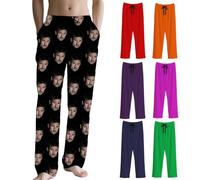Personalised Pyjama Bottoms For Men Custom Funny pjs bottoms lounge wear Pyjamas set Bottoms Sleepwear With Photo Face Text Woman Gift
