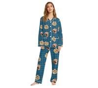 Personalised Pyjamas Set For Women,Women'S Long-Sleeved Pajamas With Personalized Face Photos,Perfect As A Birthday,Mother's Day, (Style 15)
