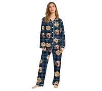 Personalised Pyjamas Set For Women,Women'S Long-Sleeved Pajamas With Personalized Face Photos,Perfect As A Birthday,Mother's Day, (Style 7)