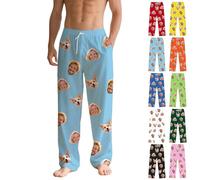 Personalised Pyjamas with Face Photos Personalised PJ Bottoms Men Women, Personalised Photo Pyjamas, Mens Pyjama Bottoms, Matching PJS for Couples, Personalised Gifts, for Boyfriend Family Friends (F)