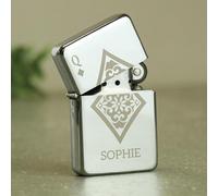 Personalised Queen of Diamonds Diamante Petrol Lighter