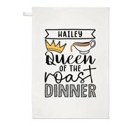 Personalised Queen of The Roast Dinner Tea Towel Dish Cloth