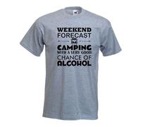 Personalised R Us Campervan T-Shirt, Alcohol Camping Tshirt, Campervan T Shirt, Drinking Tshirt Heather Grey