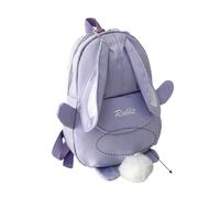 Personalised Rabbit Kids Backpack Custom Name Embroidery, Lightweight 3D Bunny Toddler Bag for Boys Girls （Purple, One Size