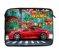 Personalised Race Car Tablet Sleeve Laptop Case Boys iPad Zip Pouch Protective Carry Travel Bag Racing Cars Birthday Gift ST465 (Medium 10” - 13.5”)