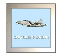 Personalised RAF PANAVIA TORNADO GR4 Combat Aircraft Glass Drinks Coaster