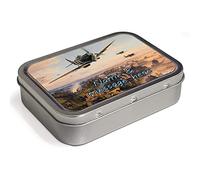 Personalised RAF Spitfire 2oz Tobacco Tin | Baccy Storage | Pill Box | Cigarette Rolling Stash Can ST460