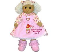 Personalised Rag Doll - Christening/New Baby/Birthday/Wedding Girls Embroidered Gift
