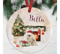 Personalised Ragdoll Cat Christmas Ornament - Custom Ceramic Bauble Decoration with Pet’s Name and Gift Message - Festive Tree Keepsake for Cat Lovers - UK Made Gift Boxed Memorial Decoration