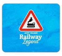 Personalised Railway Legend Model Train Sets Mouse Mat Pad 24cm x 19cm