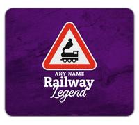 Personalised Railway Legend Model Train Sets Mouse Mat Pad 24cm x 19cm