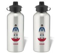 Personalised Reading FC Player Figure Aluminium Sports Water Bottle - Silver Bottle