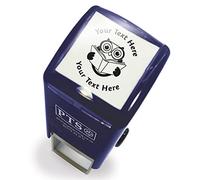 Personalised Reading Owl Literacy Library School Teachers Reward Feedback Marking Stamper Stamp 25mm Primary Teaching Services (Black)