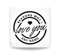 Personalised Reasons Why I Love You - Stamp Style Jar Sticker: Gift for Valentine's Day, Thoughtful Keepsake DIY Gift for Anniversary or Valentines - for Jar, Box, Book & More