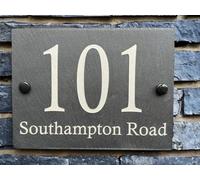 Personalised Rectangle Slate House Signs Door Number/Street Name 200x150mm Deep engraved…