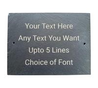 Personalised Rectangle Slate Sign with your own text 200x150mm Deep engraved…