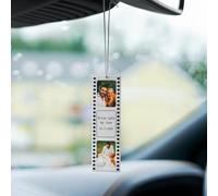 Personalised Reels Photo Car Ornament Hanging Car Polaroid Any Image Driving Test Pass Gift Idea First Car Charm Gift Photo Strip (White)