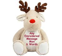 Personalised Reindeer Teddy Bear New Baby 1st Christmas Santa Reindeer Xmas Stocking Boy Girl Filler Keepsack