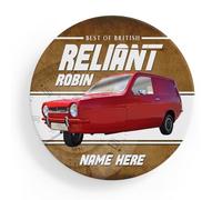 Personalised Reliant Robin Coaster Round Classic Car Drink Mat Retro Garage Coffee/Tea Coaster Dad Grandad Mechanic Birthday Gift For Him CLC43