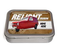 Personalised Reliant Robin Tobacco Tin Classic Car 2oz Baccy Tin Cigarette Rolling Smoking Birthday Gift CLP43