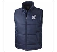 Personalised Result Core Bodywarmer Text Embroidered Casual Men Workwear Gilet