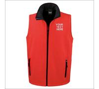 Personalised Result Core Printable Soft Shell Bodywarmer Embroidered Mens Gilet