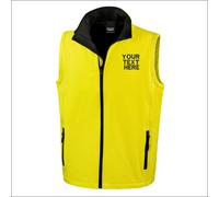Personalised Result Core Printable Soft Shell Bodywarmer Embroidered Mens Gilet