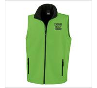 Personalised Result Core Printable Soft Shell Bodywarmer Embroidered Mens Gilet